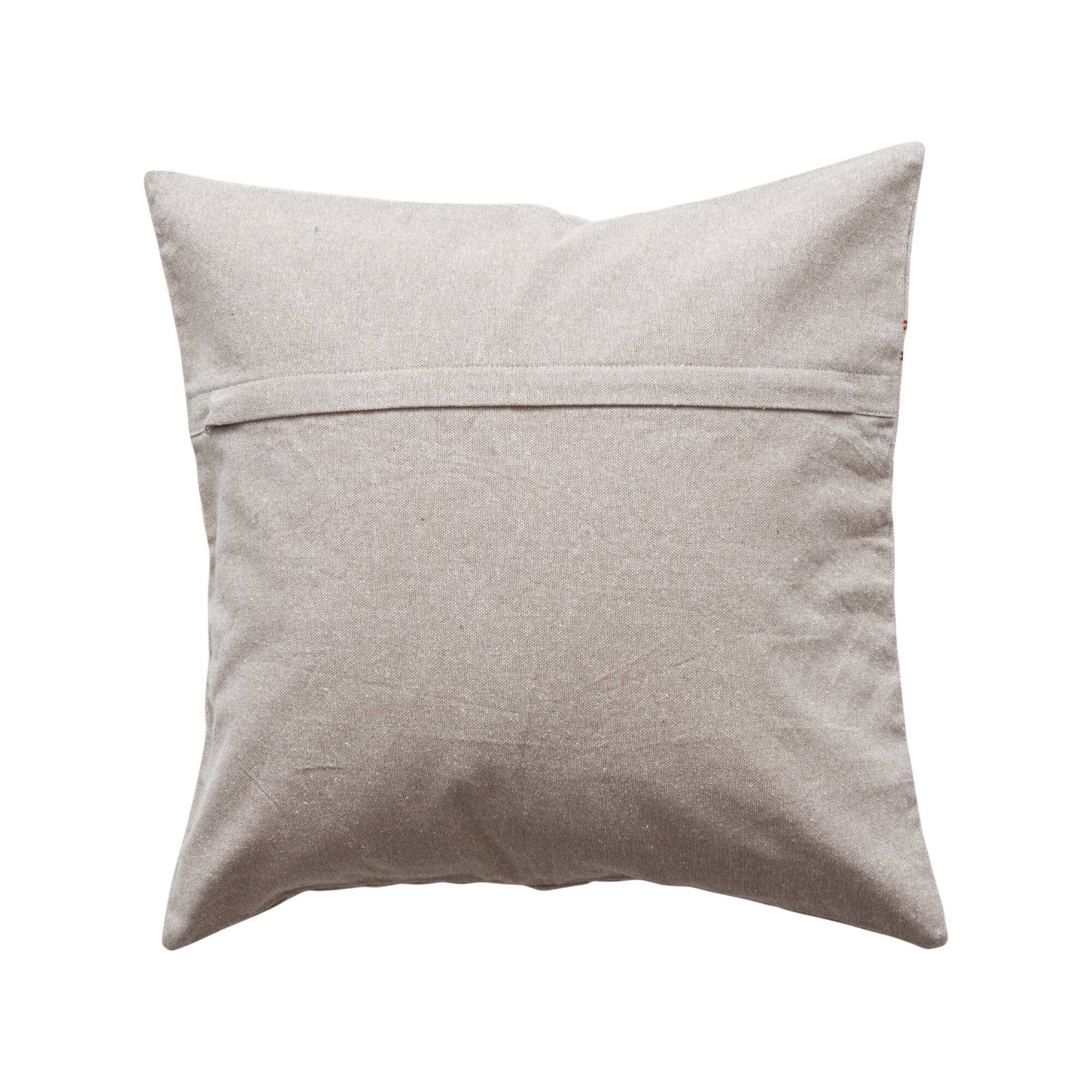 Hello Honey® 18" Embroidered Tree & Snowflakes with Reindeer Linen Throw Pillow
